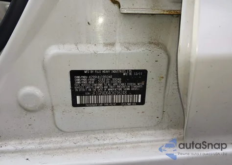 2012 Subaru Impreza 2.0I Premium from USA, damaged, VIN JF1GPAD64CH216248